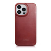 iCarer CE Oil Wax Premium Leather Folio Case Leather Case for iPhone 14 Pro Flip Magnetic MagSafe Red (AKI14220706-RD)