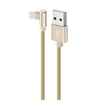 Borofone Kabel BX26 Express - USB na Micro USB - kątowy 2,4A 1 metr złoty