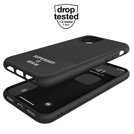 SuperDry Molded Canvas iPhone 11 Pro Ma x Case black / black 41550