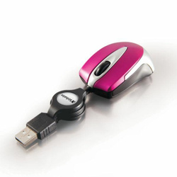 Verbatim Mysz optyczna Go Mini USB-A 1000 dpi różowy/hot pink 49021