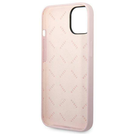 Case IPHONE 14 PLUS Guess Hardcase Silicone Triangle purple