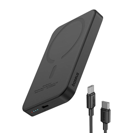 Magnetyczny mini powerbank Baseus 5000mAh 20W (czarny)