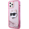 Karl Lagerfeld KLHCP12MLNCHCP iPhone 12/ 12 Pro 6.1&quot; pink/pink hardcase Glitter Choupette Head