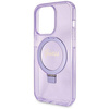 Original Case IPHONE 14 PRO Guess Hardcase Ring Stand Script Glitter MagSafe (GUHMP14LHRSGSU) purple