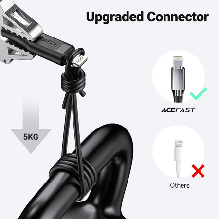 Acefast cable MFI USB Type C - Lightning 1.2m, 30W, 3A black (C3-01 black)