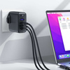 Schnellladegerät GaN UK 100W Power Delivery 3x USB C 1x USB - Schwarz