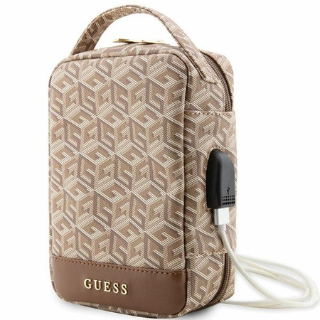 Guess GUHBHGCFSEW Organizer-Tasche – brauner GCube Stripe