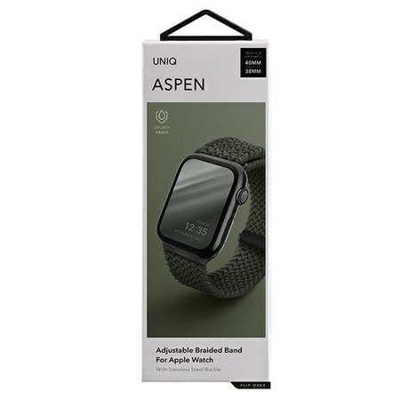 UNIQ pasek Aspen Apple Watch 40/38mm Braided zielony/cypress green