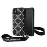 Karl Lagerfeld KLHCN61SAKLMBSK iPhone 11 / Xr 6.1&quot; black/black hardcase Monogram Losange Saffiano