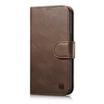 iCarer Oil Wax Wallet Case 2in1 Cover iPhone 14 Plus Anti-RFID Leather Flip Case Brown (WMI14220723-BN)