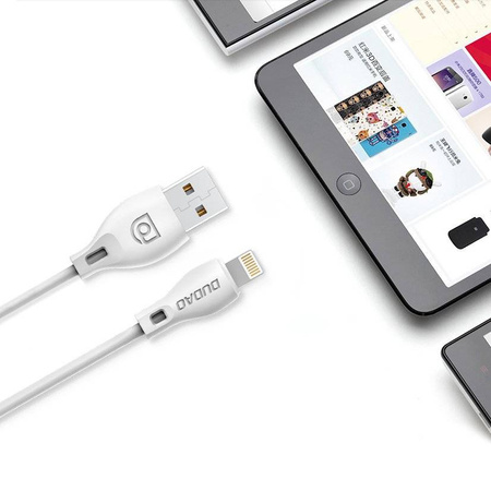 Dudao przewód kabel USB / Lightning 2.1A 2m biały (L4L 2m white)