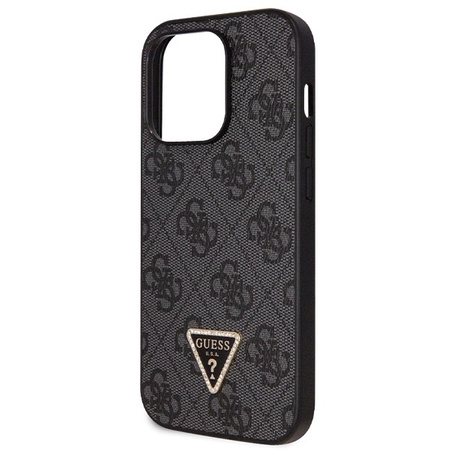 Original Handyhülle IPHONE 14 PRO Guess Hardcase Crossbody 4G Metal Logo (GUHCP14LP4TDSCPK) schwarz