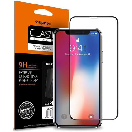 Szkło Hartowane Spigen Glass Fc Iphone X/Xs Black