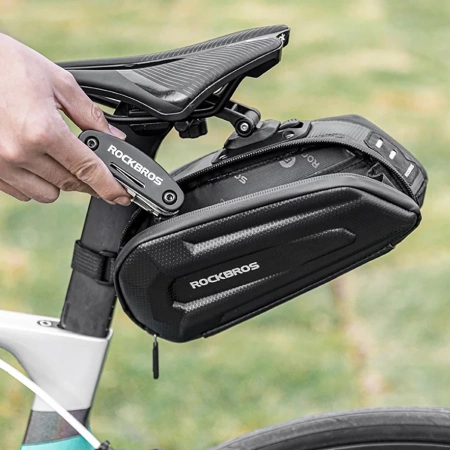 Rockbros B69 bicycle saddle bag 1.8l with easy release system - black