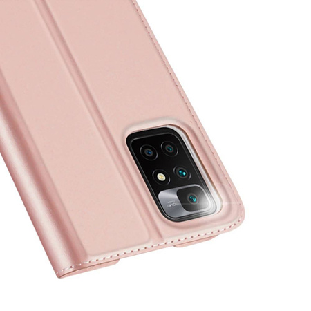 Case XIAOMI REDMI 10 / REDMI NOTE 11 4G with a flip Dux Ducis Skin Leather light pink