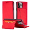 Magnet Card Case Hülle für iPhone 14 Flip Cover Wallet Stand rot