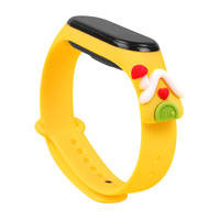 Strap Xmas replacement band strap for Xiaomi Mi Band 4 / Mi Band 3 Christmas holidays yellow (lodge)