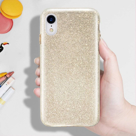 Etui HUAWEI P40 LITE E Brokat Glitter gold