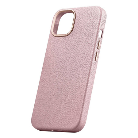 iCarer Litchi Premium Leather Case iPhone 14 Magnetic Leather Case with MagSafe pink (WMI14220709-PK)