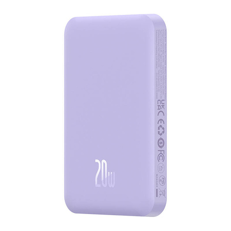 Magnetyczny mini powerbank Baseus 5000mAh 20W (fioletowy)