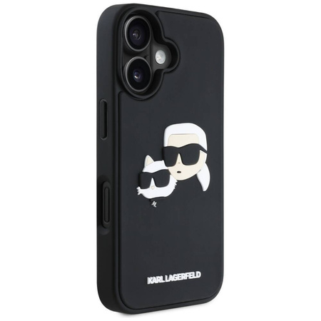 Case IPHONE 16 Karl Lagerfeld HC 3D Rubber Double Heads black