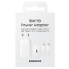 Samsung USB-Wandladegerät Typ C 15W PD AFC + USB-Kabel Typ C weiß (EP-T1510XWEGEU)