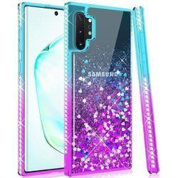 Etui IPHONE 12 MINI Diamond Liquid Przelewany Brokat niebiesko-fioletowe