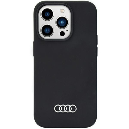 Audi Silicone Case iPhone 14 Pro 6.1&quot; black/black hardcase AU-LSRIP14P-Q3/D1-BK