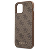 Original Case IPHONE 12 / 12 PRO Guess Hard Case 4G Metal Gold Logo (GUHCP12MG4GFBR) brown