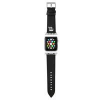 Karl Lagerfeld Pasek KLAWLOKHK Apple Watch 42/44/45mm czarny/black strap Saffiano Karl Heads