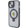 Original Case IPHONE 14 PLUS / 15 PLUS Ferrari Hardcase Ring Stand 2023 Collection MagSafe (FEHMP15MUSCAH) transparent