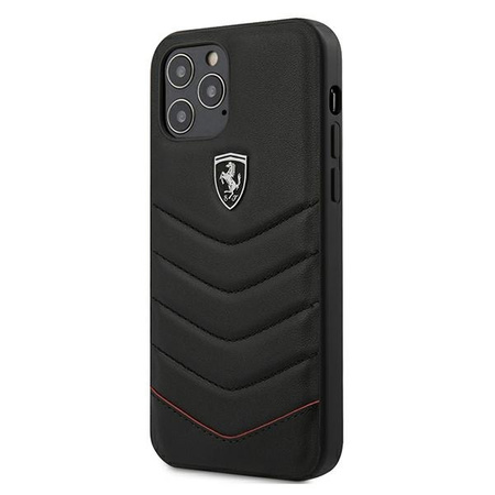 Ferrari FEHQUHCP12LBK iPhone 12 6,7" Pro Max czarny/black hardcase Off Track Quilted