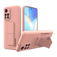 Wozinsky Kickstand Case Silicone Stand Cover Xiaomi Poco M4 Pro 5G Pink