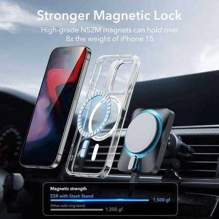 ESR CLASSIC KICKSTAND HALOLOCK MAGSAFE IPHONE 15 PRO CLEAR