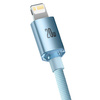 Baseus Crystal Shine Series kabel USB Typ C - Lightning szybkie ładowanie Power Delivery 20W 2m niebieski (CAJY001403)