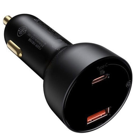 ŁAD SAM BASEUS SUPERME 1xUSB, 1xUSB-C 100W + KABEL USB-C 1M CZARNY/BLACK