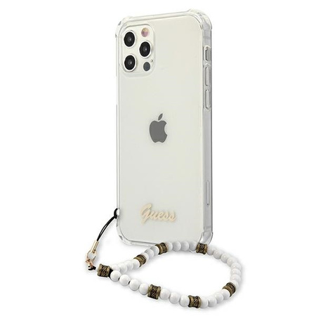 Guess GUHCP12MKPSWH iPhone 12/12 Pro 6,1" Transparent hardcase White Pearl