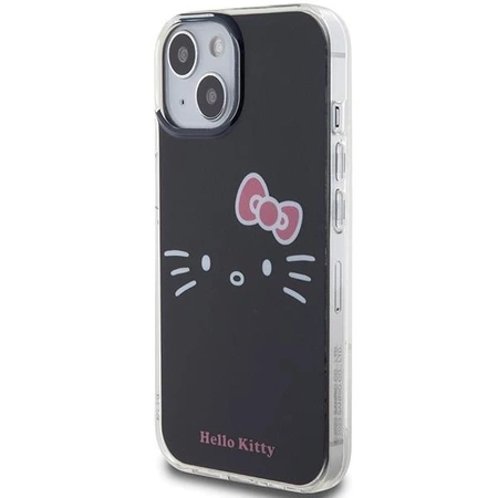 Hello Kitty IML Kitty Face Hülle für iPhone 15 – Schwarz