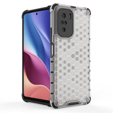 Honeycomb etui pancerny pokrowiec z żelową ramką Xiaomi Redmi K40 Pro+ / K40 Pro / K40 / Poco F3 zielony