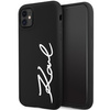 Karl Lagerfeld KLHCN61SKSVGK iPhone 11 / Xr 6.1&quot; black/black hardcase Silicone Signature