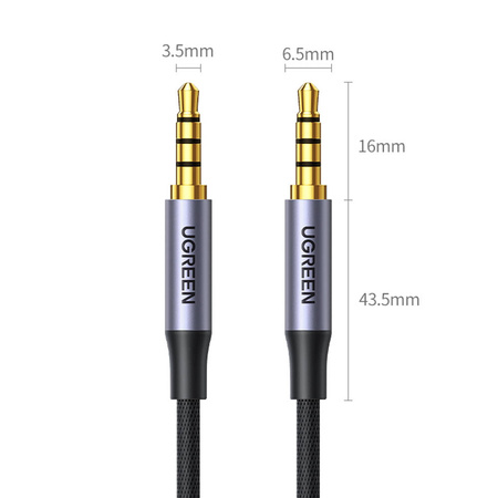 Ugreen kabel przewód AUX mini jack 3.5mm (męski) - mini jack 3,5mm (męski) 3m czarny (AV183)