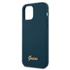 Guess GUHCP12SLSLMGBL iPhone 12 mini 5,4" niebieski/blue hardcase Metal Logo Script