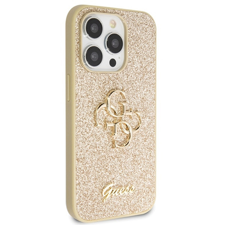 Original Handyhülle IPHONE 14 PRO Guess Hardcase Glitter Script Big 4G