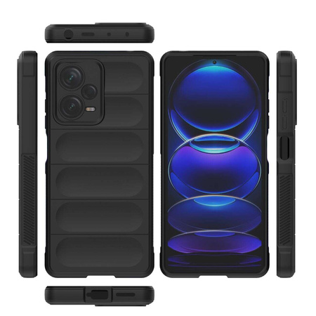 Magic Shield Case etui do Xiaomi Redmi Note 12 Pro+ elastyczny pancerny pokrowiec czarne