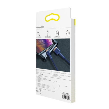 Baseus Cafule Cable wytrzymały nylonowy kabel przewód USB / Lightning QC3.0 1.5A 2M niebieski (CALKLF-CV3)