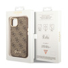 Original Case IPHONE 14 PLUS Guess Hard Case 4G Vintage Gold Logo (GUHCP14MHG4SHW) brown