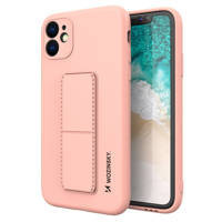 Wozinsky Kickstand Case elastyczne silikonowe etui z podstawką iPhone 11 Pro Max różowy