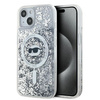 Karl Lagerfeld KLHMP15SLGCHSGH iPhone 15 / 14 / 13 6.1" hardcase transparent Liquid Glitter Choupette Head Magsafe