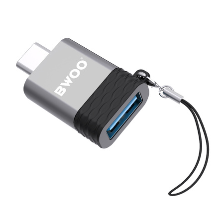 BWOO adapter BZ-35 USB - USB-C szary OTG