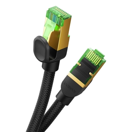 Baseus schnelles Netzwerkkabel RJ-45 Cat.8 40 Gbit/s 10 m geflochten – schwarz